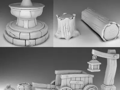 FuII set - farm decorations 3D print model