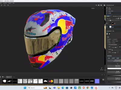 Red Bull Racing Helmet 3D model