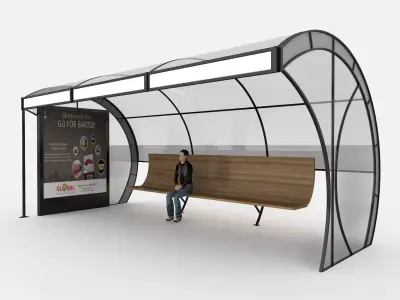 BUS STATION 4 3D model