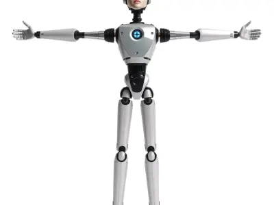 Advanced Humanoid Robot model pack Low-poly 3D model