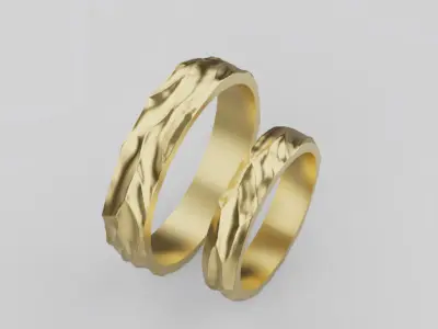 Wedding Rings 69077 3D print model