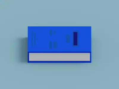 Voxel Blue Book Low-poly 3D model