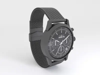 Invicta Watch Aviator Model 3D model