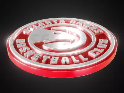 Atlanta Hawks logo - Cinematic - 3D print 3D model