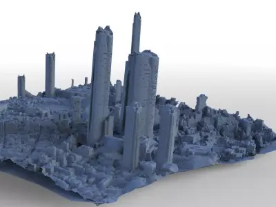 Asian City of the Future 3D model