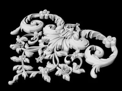 Central decor ornament for furniture 3D model 832