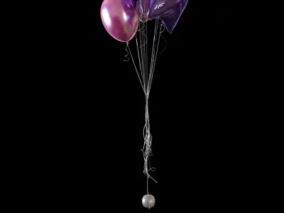Helium balloons 3D model