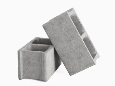 Concrete Construction Blocks 03 Low-poly 3D model