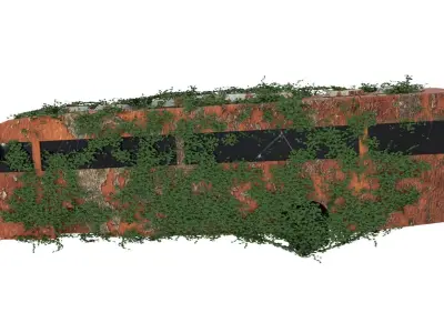 Damaged Rusted Bus 3D model