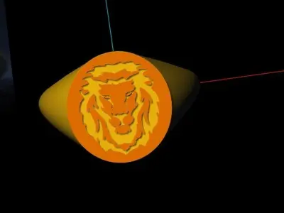 South style lion ring  rhino matrix  3D print model