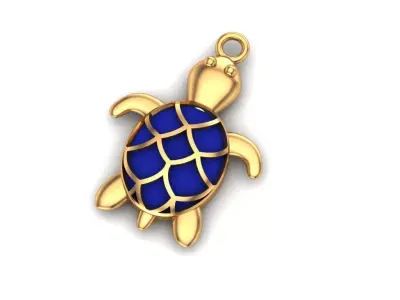 Jewelry sea turtle charm 3D print model