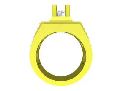 A7707 Korean Style Luxury Diamond Men Fashion Ring 3D print model