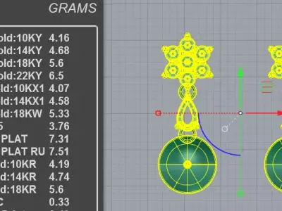 Elegant Flower Cluster Pearl Dangle Earrings 3D print model