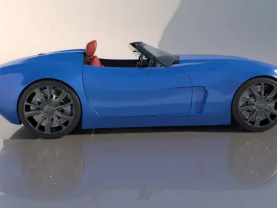 Zethus Roadster High Poly and Low Poly 3D model