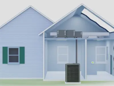 HVAC House Cutaway 3D model