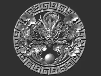 dragon pendant 3D print model shop