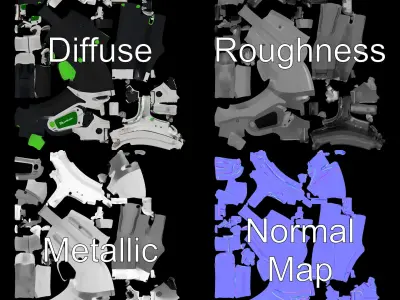 Cordless Electric Jigsaw D Model Pack Low-poly 3D model