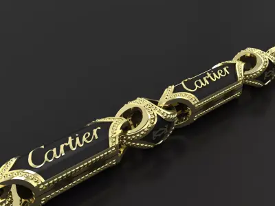 CARRTIER BRACELET WITH ENAMEL 3D PRINT MODEL 3D print model