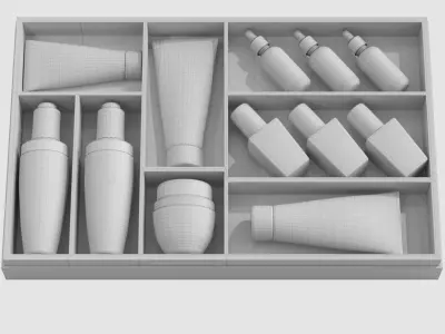 Luxury cosmetics set 51 3D model