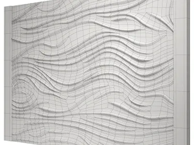 Decorativ panel wave 25 3D model