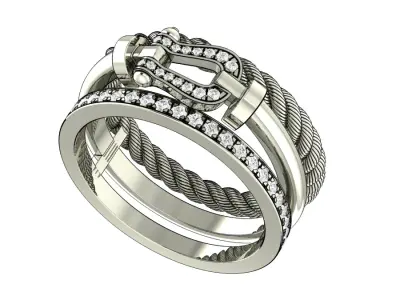 Force Rise ring size EU55 3D print model