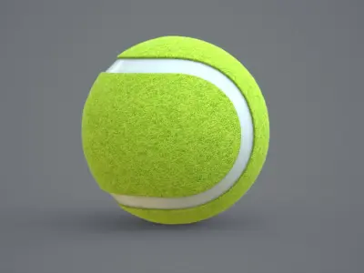 Tennis Ball Low-poly 3D model
