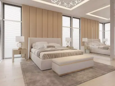 Modern Luxury Bedroom Interior 3D model