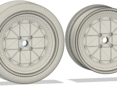 FREE HEX 12MM D52mm RC Wheels SSR MK1 with and without tires Free 3D print model