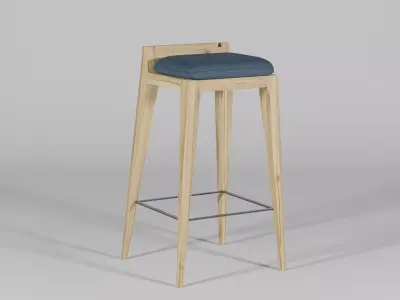 Mjiila Bar Stool 50x50x90 Low-poly 3D model