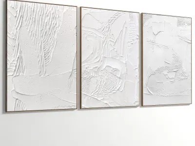 Abstract Painting Set of 3 pieces - No 33 Low-poly 3D model