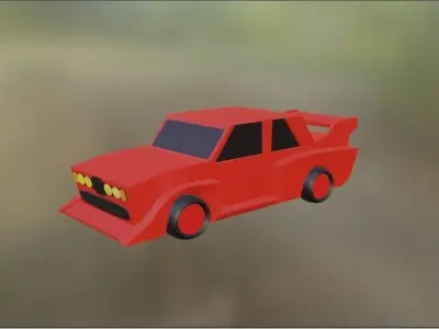 A car with a low graphics fairing 3D model