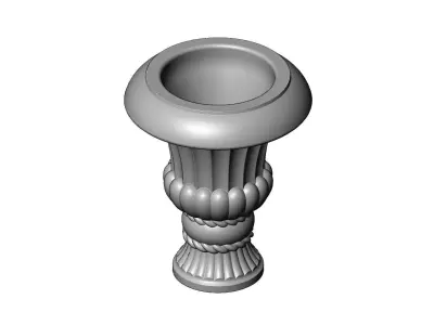Decorative Vase and Urn with rope motifs 3D print model