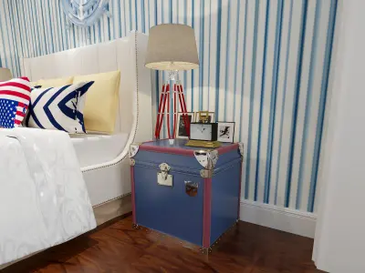 Mediterranean Children Room 3D Model Low-poly 3D model