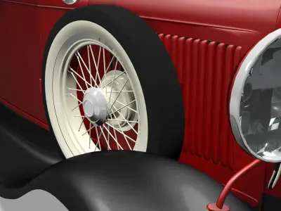 Model B pickup 1932 Low-poly 3D model