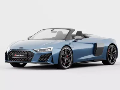 Audi R8 Spyder 2020 DETAILED INTERIOR 3D model