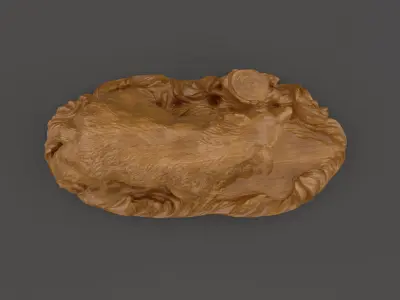 Bear Sculpture 3D Model for CNC Milling or 3D Printing 3D print model