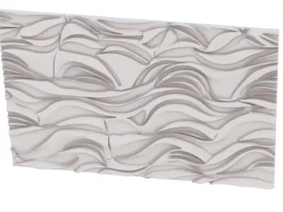 decor set wall panel wall relief mural CNC 40 3D model