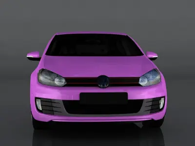 Volkswagen Golf GTI MK6 Low-poly 3D model