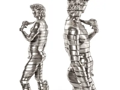 David tall Sculpture Michelangelo sliced 3D model