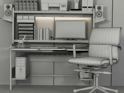Office furniture 2 3D model
