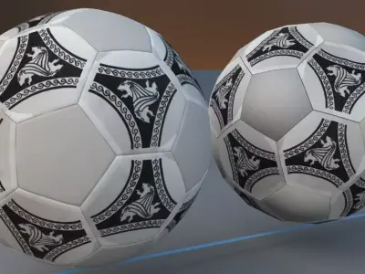 1990 World Cup Etrusco Unico Ball Low-poly 3D model