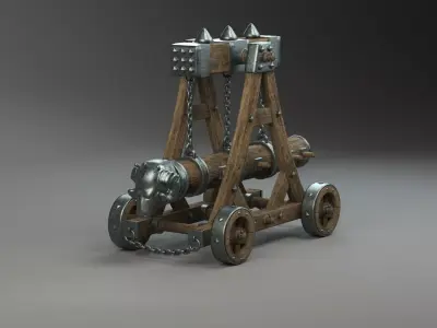 Medieval-battering-ram 3D model