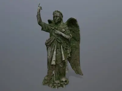 Angel Statue 05 Low-poly 3D model