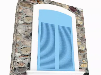 old window 11 Low-poly 3D model