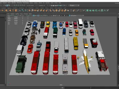 Vehicle Pack 3D Models PBR Textures  Game-Ready Cars Trucks More Low-poly 3D model
