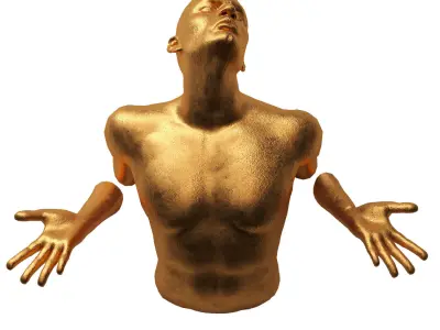 human sculpture wall art 01 3D model