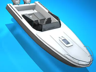 Motor boat 3D model