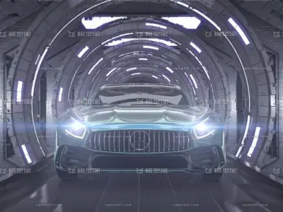  AMG GT R modeled by c4d 3D model