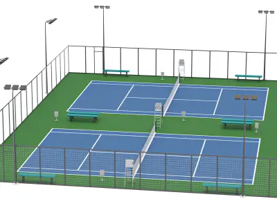 Tennis Court 5 3D model