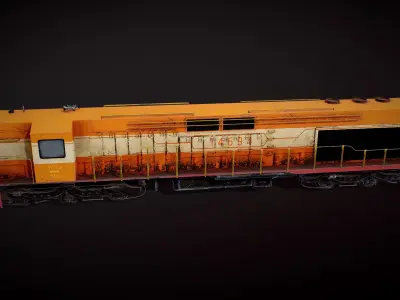 TRAIN ENGINE Low-poly 3D model